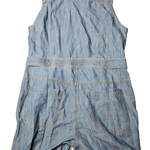 Wildfang Essential Chambray Sleeveless High Waisted Coverall Size: M - Picture 8 of 9